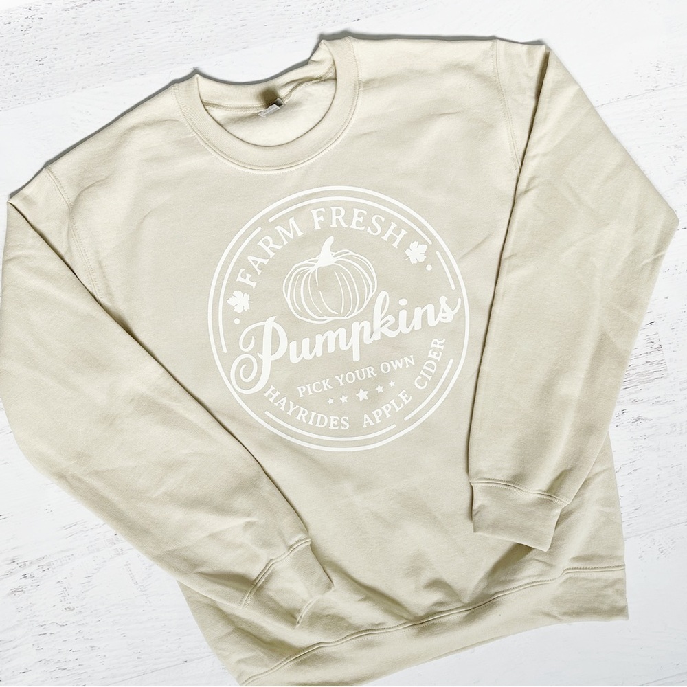 Tan Fall Sweatshirt Small - Picture 2 of 2